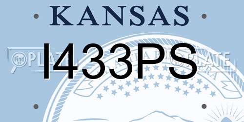 I433PS Kansas License Plate