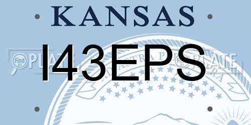 I43EPS Kansas License Plate