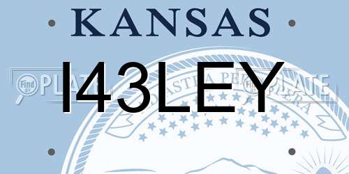 I43LEY Kansas License Plate