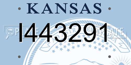 I443291 Kansas License Plate
