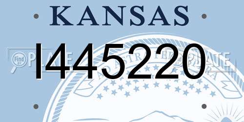 I445220 Kansas License Plate