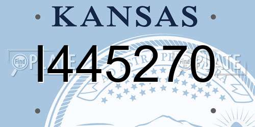 I445270 Kansas License Plate