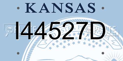 I44527D Kansas License Plate