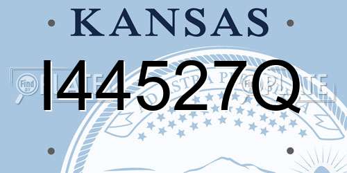 I44527Q Kansas License Plate
