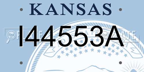 I44553A Kansas License Plate