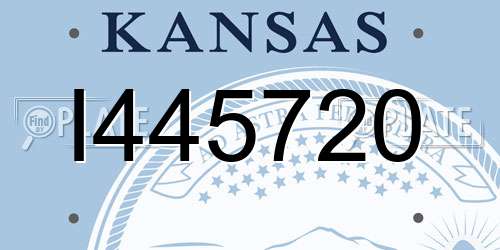 I445720 Kansas License Plate