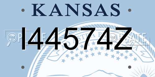 I44574Z Kansas License Plate