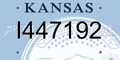 I447192 Kansas License Plate