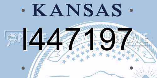 I447197 Kansas License Plate