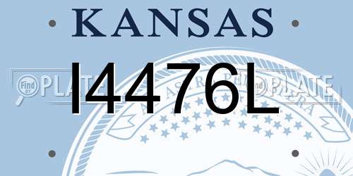 I4476L Kansas License Plate