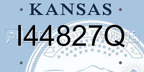 I44827Q Kansas License Plate