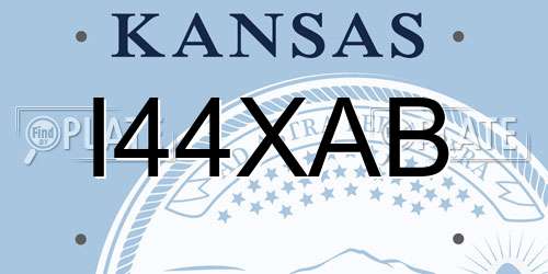 I44XAB Kansas License Plate