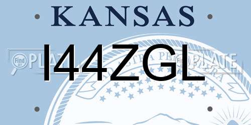 I44ZGL Kansas License Plate