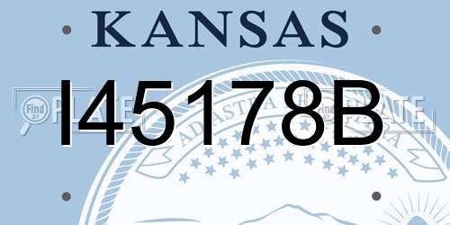 I45178B Kansas License Plate