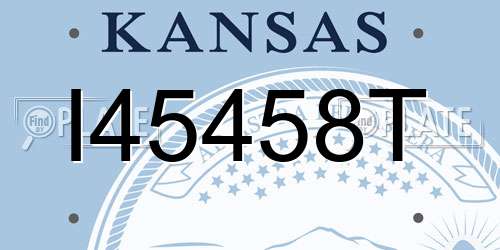 I45458T Kansas License Plate