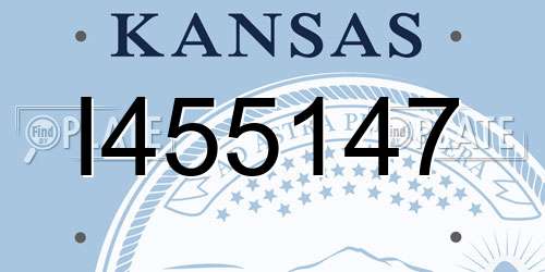 I455147 Kansas License Plate