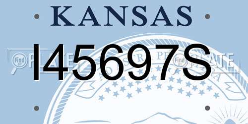 I45697S Kansas License Plate