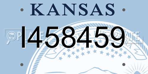 I458459 Kansas License Plate