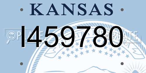 I459780 Kansas License Plate