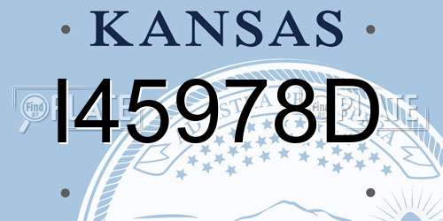 I45978D Kansas License Plate