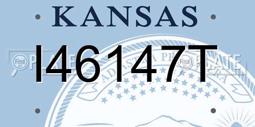 I46147T Kansas License Plate