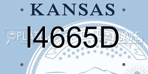 I4665D Kansas License Plate