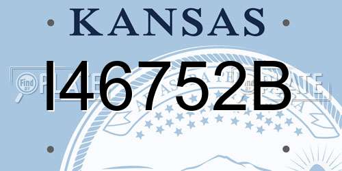 I46752B Kansas License Plate