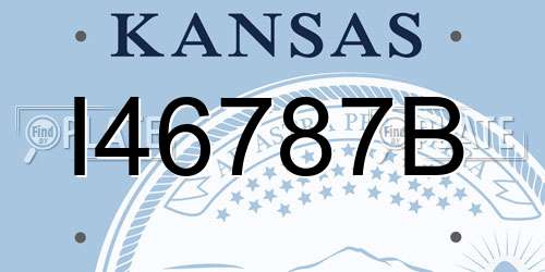 I46787B Kansas License Plate