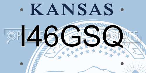 I46GSQ Kansas License Plate