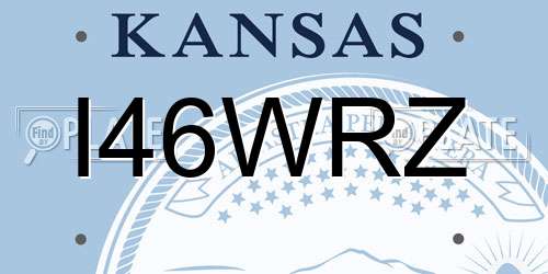 I46WRZ Kansas License Plate
