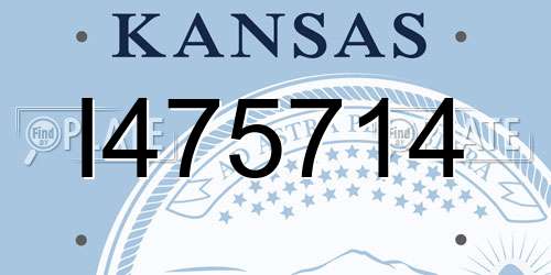 I475714 Kansas License Plate