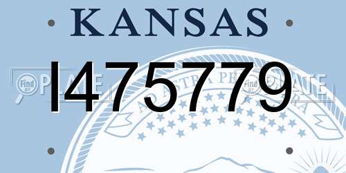 I475779 Kansas License Plate