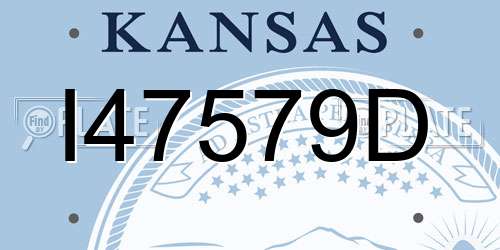 I47579D Kansas License Plate