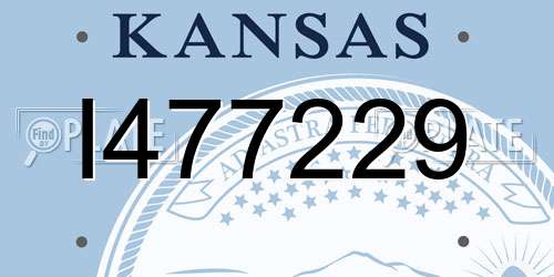 I477229 Kansas License Plate
