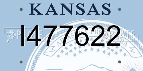 I477622 Kansas License Plate