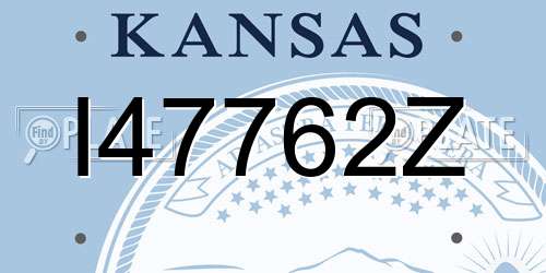 I47762Z Kansas License Plate