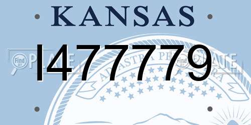 I477779 Kansas License Plate