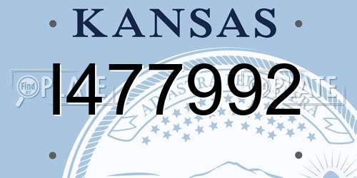I477992 Kansas License Plate