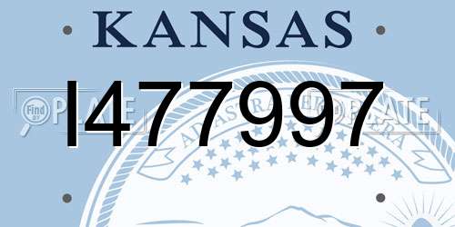 I477997 Kansas License Plate