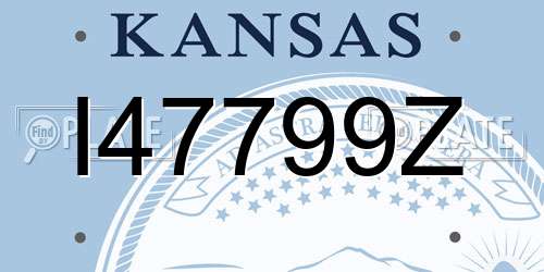 I47799Z Kansas License Plate