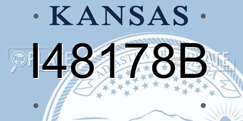 I48178B Kansas License Plate