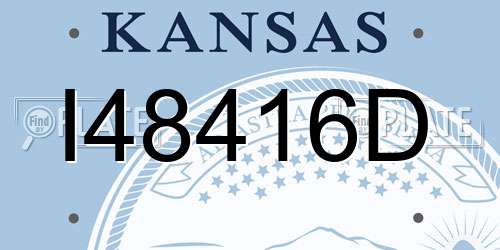 I48416D Kansas License Plate