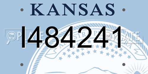 I484241 Kansas License Plate