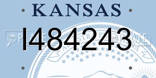 I484243 Kansas License Plate