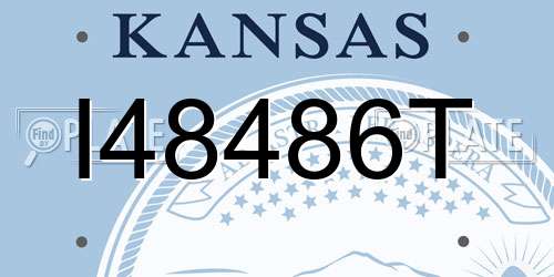 I48486T Kansas License Plate
