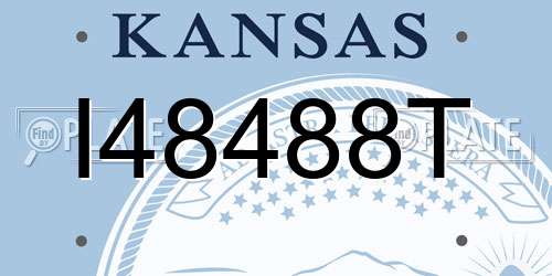 I48488T Kansas License Plate