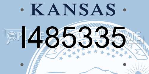 I485335 Kansas License Plate