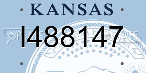 I488147 Kansas License Plate
