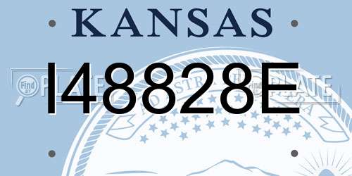 I48828E Kansas License Plate