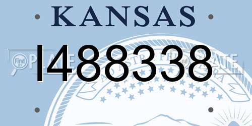 I488338 Kansas License Plate
